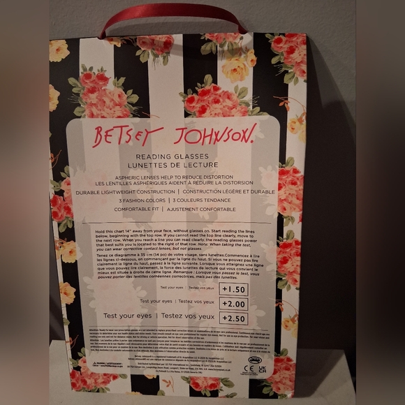 Betsey Johnson 3 Pack Of Reading Glasses, 2.5 Power - Picture 3 of 3